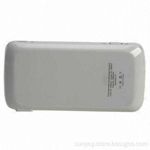 Power bank with Bluetooth wireless keyboard and flashlight
